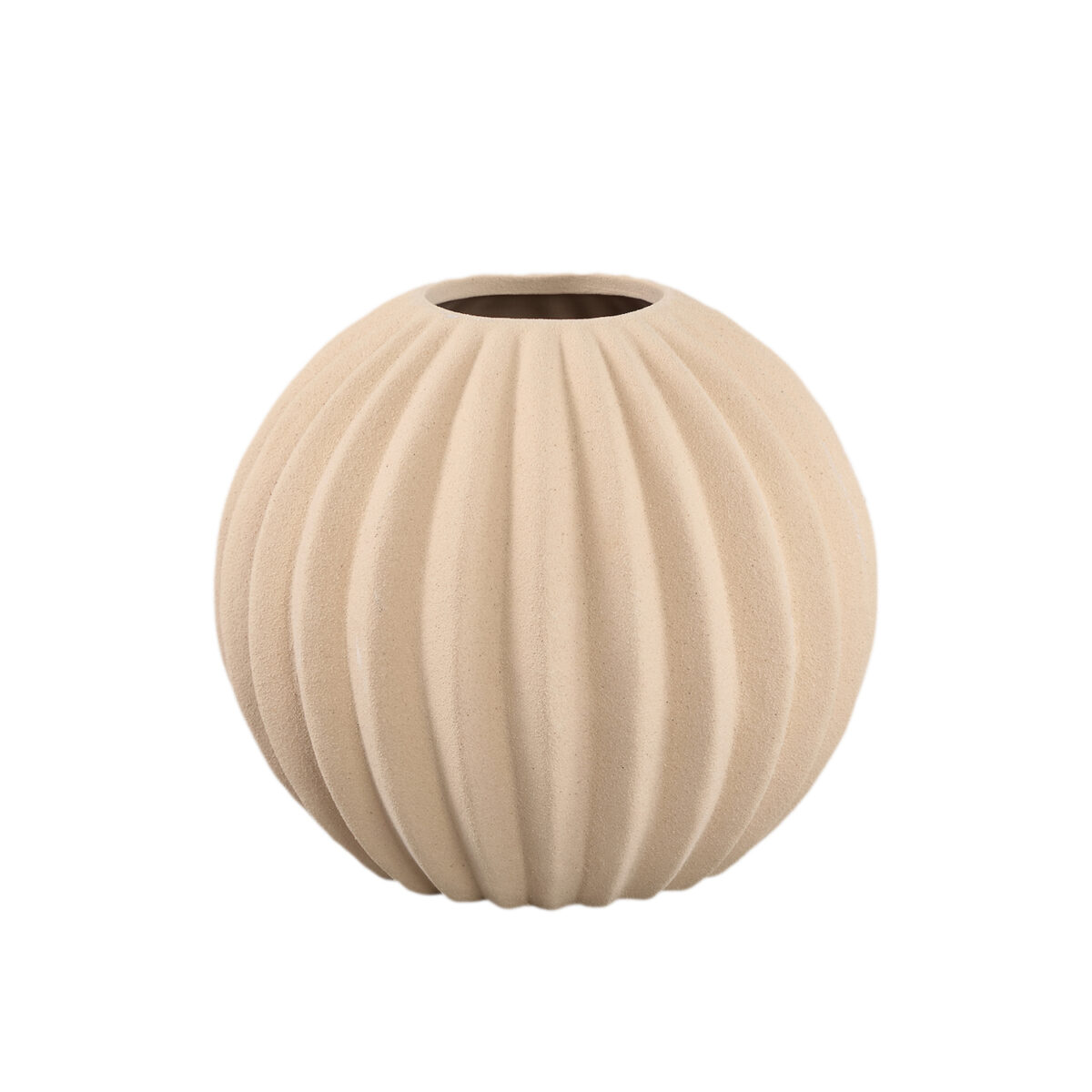 Vase Tiggy von PTMD in Cremé Größe L