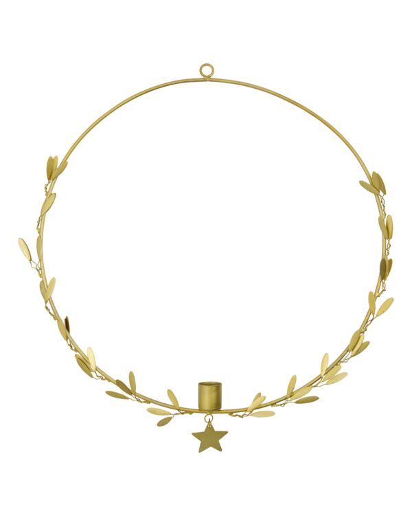 Kerzenring HDMistel zum hängen, Messing- Finish