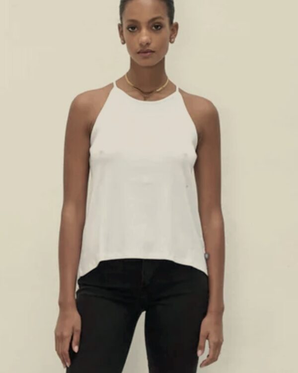 Top Tina von Outryght in White Dove & Chilli Red