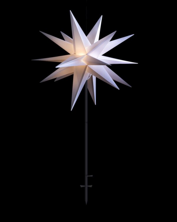 LED - Faltstern, 3D, weiß, auf Ständer, mit Trafo für Innen und Außen in 2 Größen