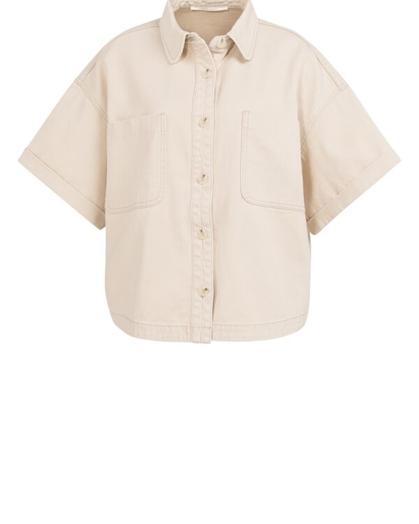 Denimjacke mit kurzen Ärmeln und aufgesetzten Taschen von Yaya