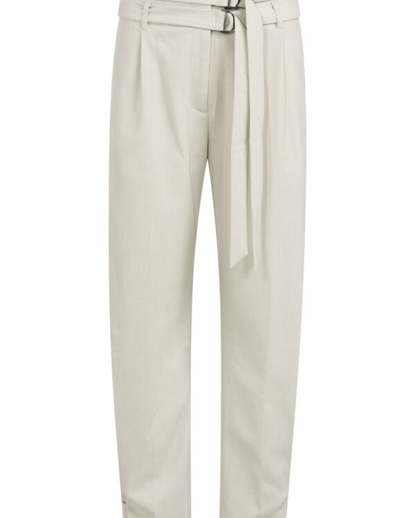 Hose mit lockerer Passform, doppeltem Gürtel und Knopfdetail