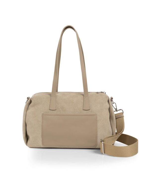 Velourledertasche im Utility Stil mit Schulterriemen von Yaya