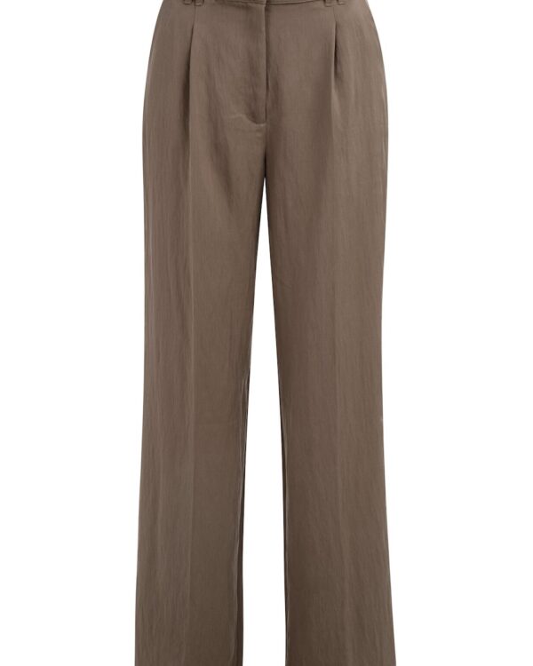 Gewebte Bundfaltenhose mit langem Bein von Yaya
