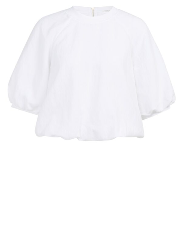 Bluse aus Webstoff mit Ballonärmeln und Reißverschluss von Yaya