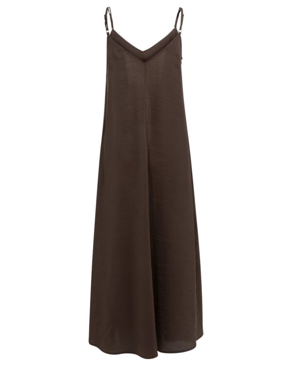 Langes Trägerkleid mit V-Ausschnitt von Yaya