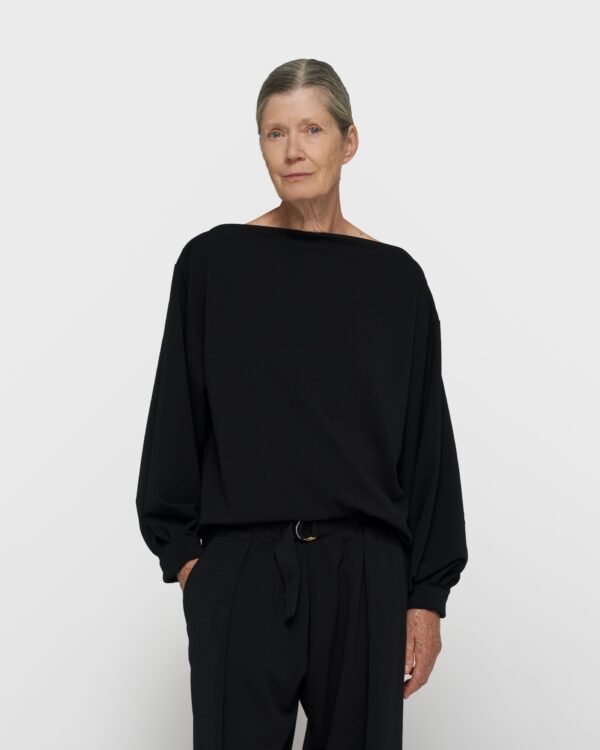 Crepé - Bluse mit U-Boot-Ausschnitt von 10Days