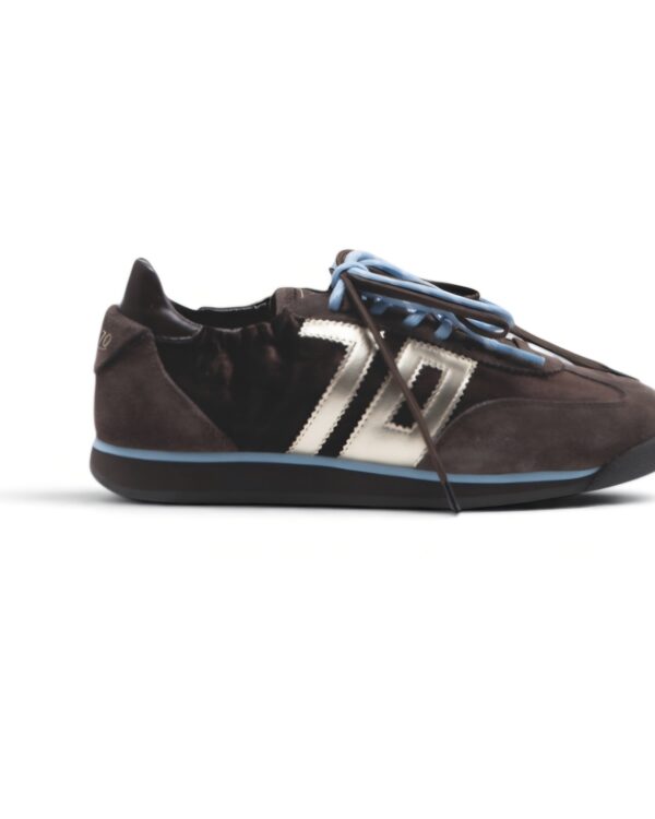 Sneaker Back70 Rocket Velvet Dark Coffe/Gold