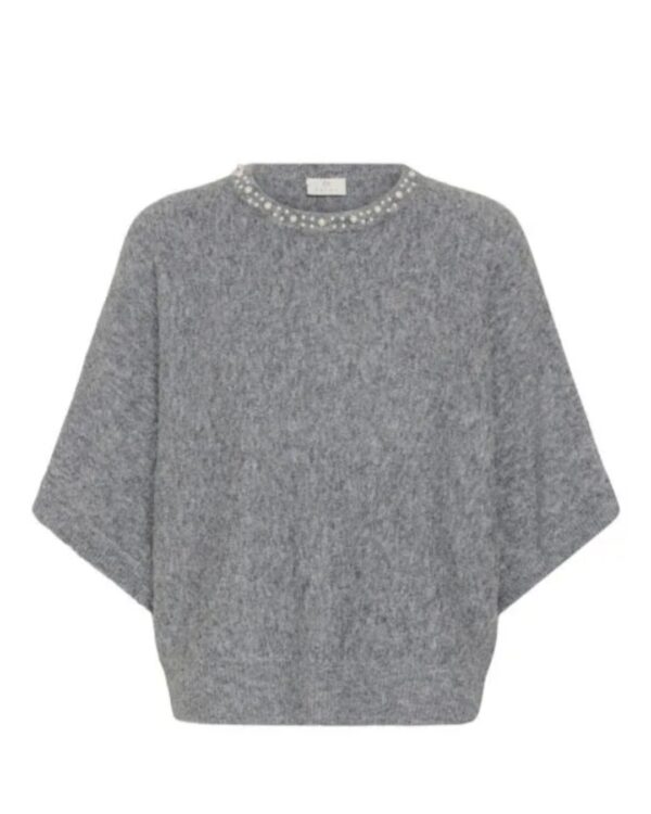 Pullover mit halblangem Arm und Zierperlen am Ausschnitt KAbetty von Kaffe