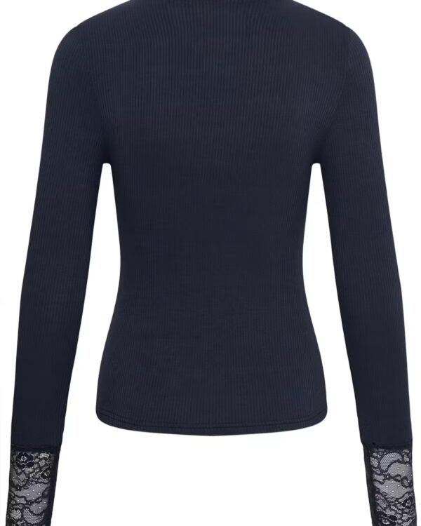 Longsleeve mit Spitze und kleinem Stehkragen KAOMI von Kaffe